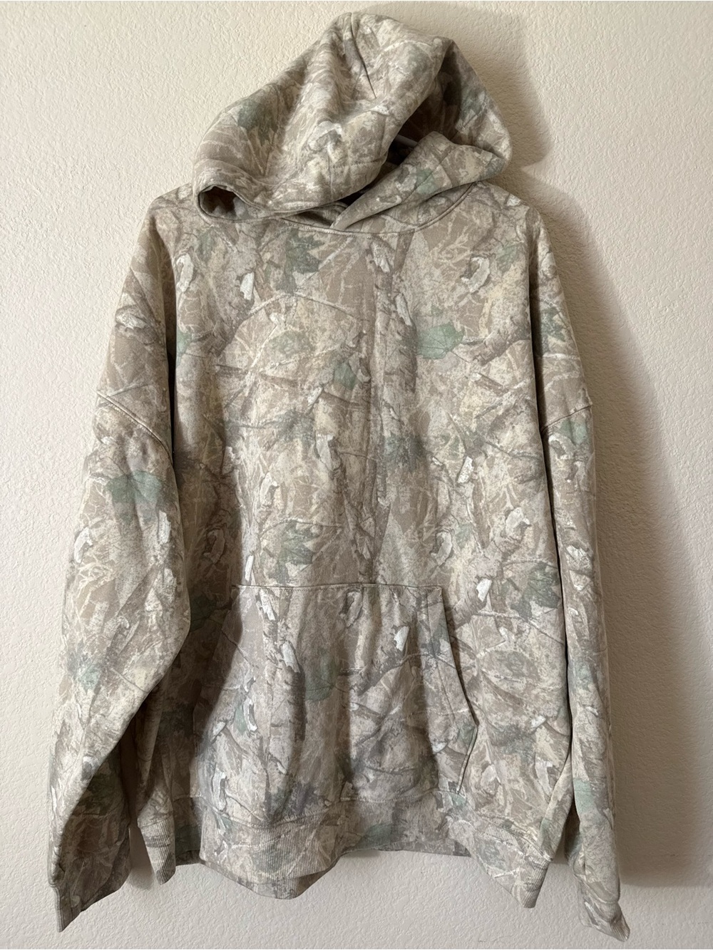 No Boundaries Men's Camo Fleece Pullover Hoodie Oversized Fit Pockets XL NEW